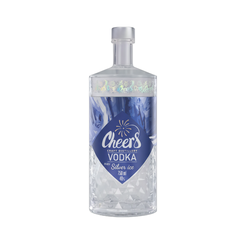Cheers Craft Vodka Silver Ice 750ml Vietnamese craft vodka bottle