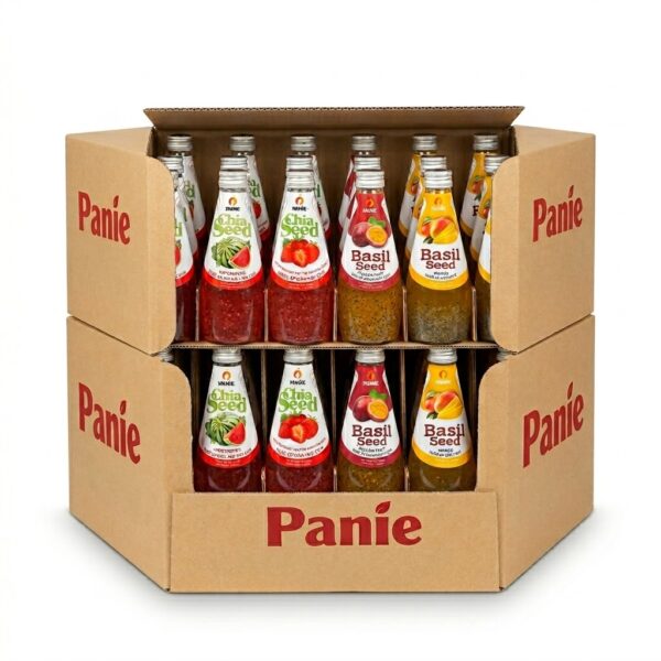Panie Chia and Basil Seed Juices Mixed Case x 24  290ml