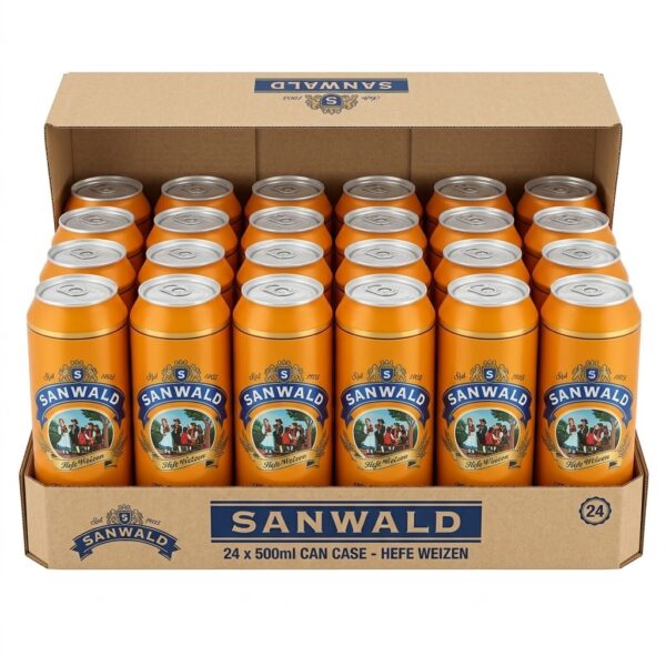 Sanwald Hefeweizen Beer 500ml X 24 (4.9%)